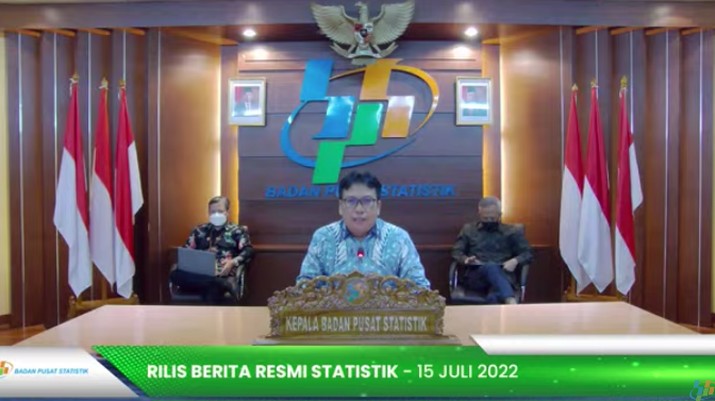 Kepala Badan Pusat Statistik (BPS), Margo Yuwono Menyampaikan Rilis Mengenai Perkembangan Ekspor dan Impor Indonesia Juni 2022 dan Profil Kemiskinan di Indonesia Maret 2022, dan Tingkat Ketimpangan Pengeluaran Penduduk Indonesia Maret 2022. Kepala Badan Pusat Statistik (BPS), Margo Yuwono Menyampaikan Rilis Mengenai Perkembangan Ekspor dan Impor Indonesia Juni 2022 dan Profil Kemiskinan di Indonesia Maret 2022, dan Tingkat Ketimpangan Pengeluaran Penduduk Indonesia Maret 2022. (Tangkapan Layar via Youtube BPS)
