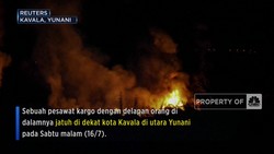 Pesawat Kargo Jatuh di Yunani, Diduga Bawa Bahan Peledak