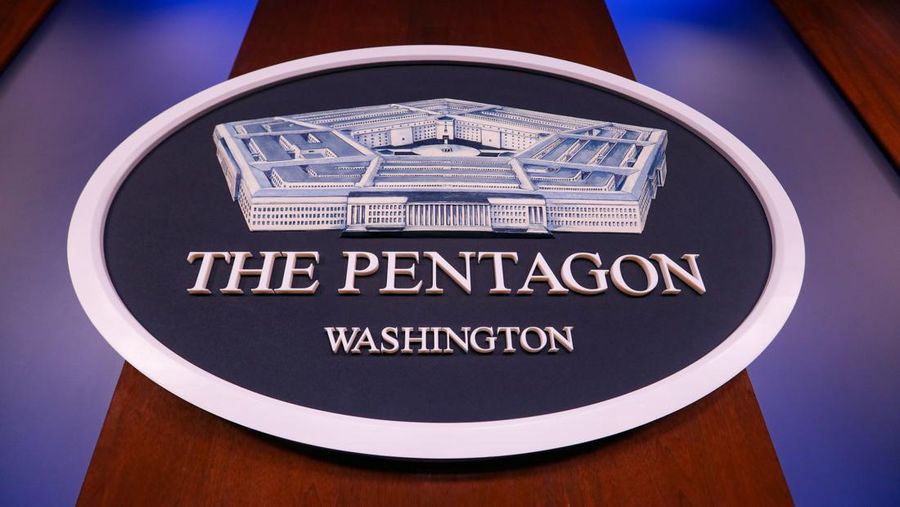 Pentagon logo (via Getty Images/Anadolu Agency)