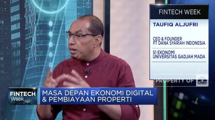 CEO & Founder PT Dana Syariah Indonesia, Taufiq Aljufri (Tangkapan layar CNBC Indonesia TV)