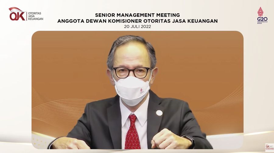 Konferensi Pers Anggota Dewan Komisioner OJK, Rabu (20/7/2022). (Tangkapan layar youtube Otoritas Jasa Keuangan)