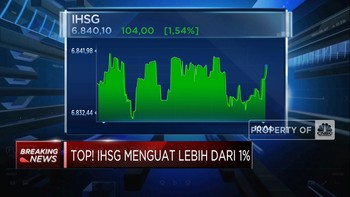 Top! IHSG Menguat Lebih Dari 1%