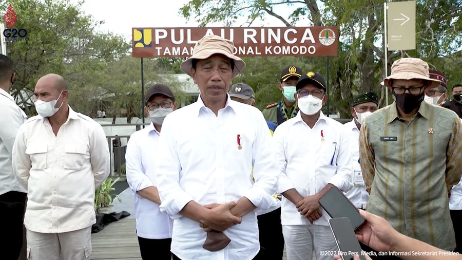 Keterangan Pers Presiden Jokowi, Pulau Rinca, Taman Nasional Komodo, 21 Juli 2022 (Tangkapan layar)