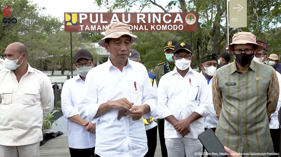 Keterangan Pers Presiden Jokowi, Pulau Rinca, Taman Nasional Komodo, 21 Juli 2022 (Tangkapan layar)