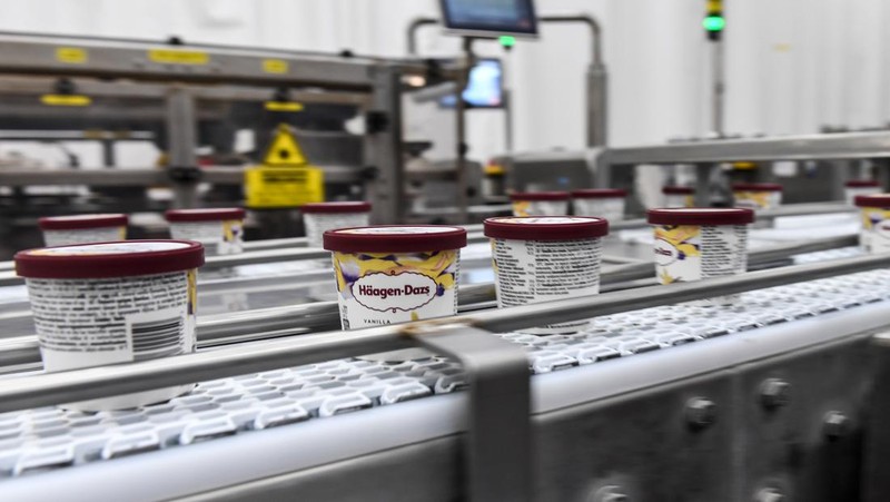 Pabrik es krim Haagen-Dazs dari General Mills di Arras, Prancis. (Getty Images/Sylvain Lefevre)