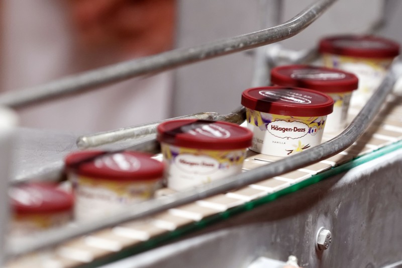 Pabrik es krim Haagen-Dazs dari General Mills di Arras, Prancis. (Getty Images/Sylvain Lefevre) Pabrik es krim Haagen-Dazs dari General Mills di Arras, Prancis. (Getty Images/Sylvain Lefevre)