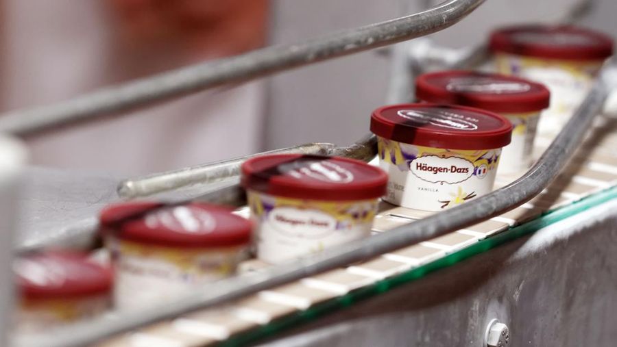 Pabrik es krim Haagen-Dazs dari General Mills di Arras, Prancis. (Getty Images/Sylvain Lefevre)