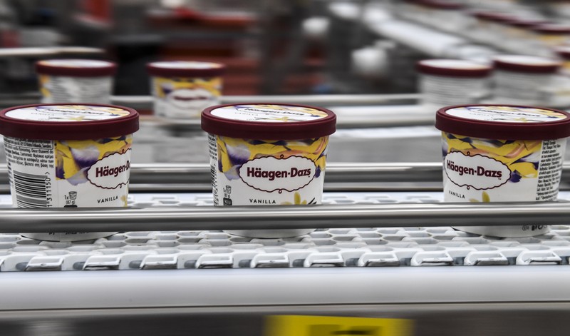 Pabrik es krim Haagen-Dazs dari General Mills di Arras, Prancis. (Getty Images/Sylvain Lefevre) Pabrik es krim Haagen-Dazs dari General Mills di Arras, Prancis. (Getty Images/Sylvain Lefevre)