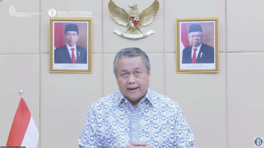 Pengumuman Hasil Rapat Dewan Gubernur Bulanan Bulan Juli 2022 dg Cakupan Triwulanan (Tangkapan layar Youtube Bank Indonesia)