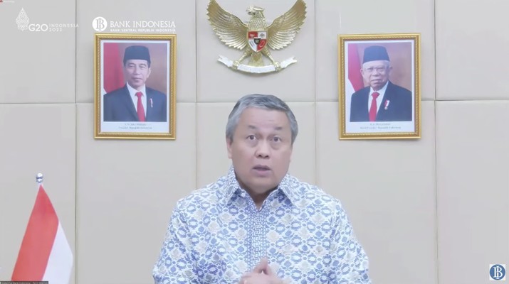 Pengumuman Hasil Rapat Dewan Gubernur Bulanan Bulan Juli 2022 dg Cakupan Triwulanan (Tangkapan layar Youtube Bank Indonesia)