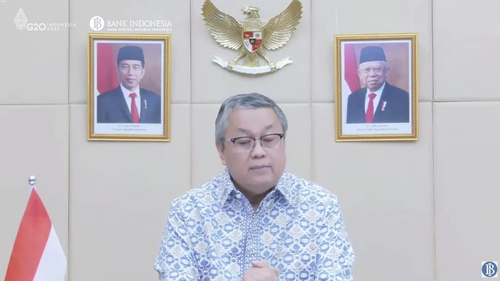 Pengumuman Hasil Rapat Dewan Gubernur Bulanan Bulan Juli 2022 dg Cakupan Triwulanan (Tangkapan layar Youtube Bank Indonesia) Pengumuman Hasil Rapat Dewan Gubernur Bulanan Bulan Juli 2022 dg Cakupan Triwulanan (Tangkapan layar Youtube Bank Indonesia)