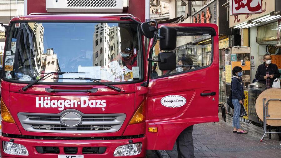 Pabrik es krim Haagen-Dazs dari General Mills di Arras, Prancis. (Getty Images/Sylvain Lefevre)