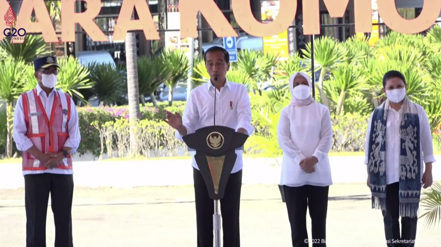 Peresmian Perluasan Bandar Udara Komodo Labuan Bajo, Kab. Manggarai Barat, 21 Juli 2022. (Tangkapan layar)