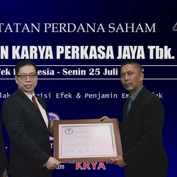Listing di BEI, Saham KRYA Lompat 8%