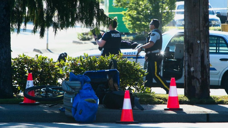 Sedikitnya tiga orang tewas dan dua lainnya luka-luka akibat insiden penembakan massal terjadi di kota dekat Vancouver, Kanada, pada Senin (25/7) waktu setempat.  (REUTERS/JESSE WINTER)