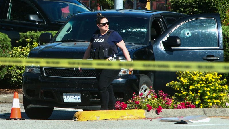 Sedikitnya tiga orang tewas dan dua lainnya luka-luka akibat insiden penembakan massal terjadi di kota dekat Vancouver, Kanada, pada Senin (25/7) waktu setempat.  (REUTERS/JESSE WINTER)