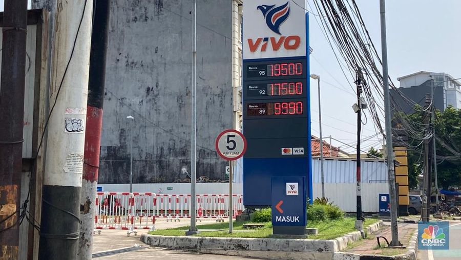 SPBU Vivo, Warung Jati Buncit, Jakarta Selatan (CNBC Indonesia/Verda Nano Setiawan)