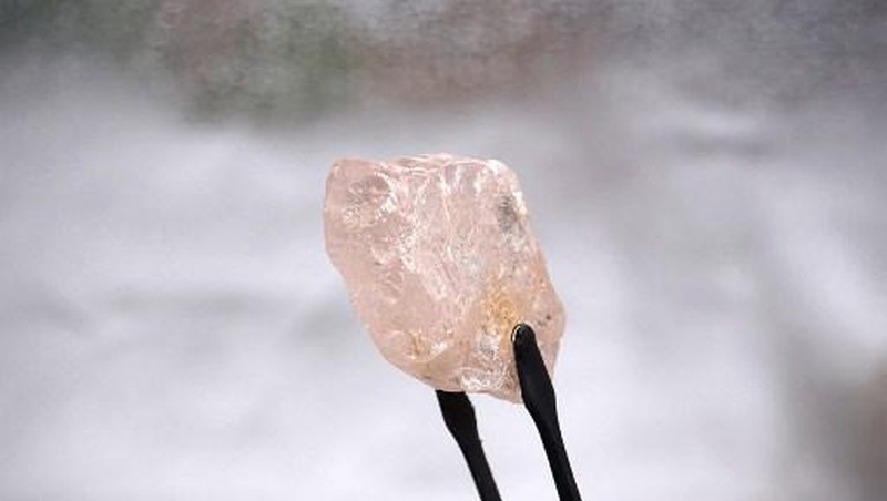 Berlian merah muda 170 karat ditemukan dari Lulo, Angola. (AFP/HANDOUT)