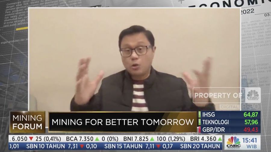 Direktur Hubungan Kelembagaan MIND ID Dany Amrul Ichdan (Tangkapan layar CNBC Indonesia TV)