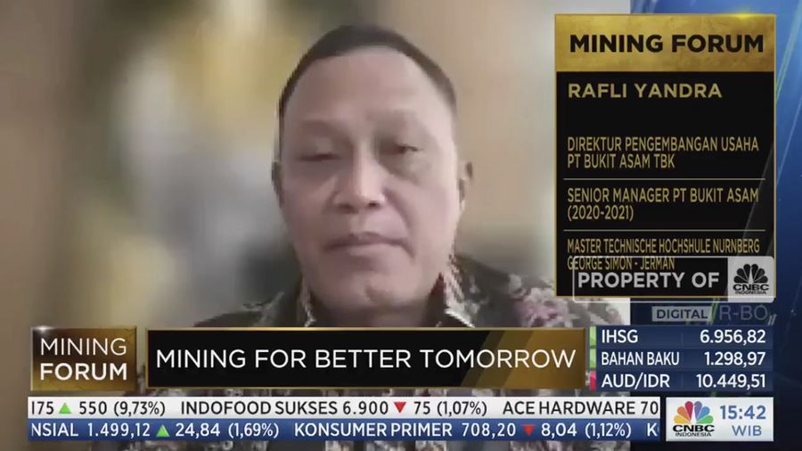 Direktur Pengembangan Usaha PT Bukit Asam Tbk Rafli Yandra. (Tangkapan layar ²©²ÊÍøÕ¾ TV)