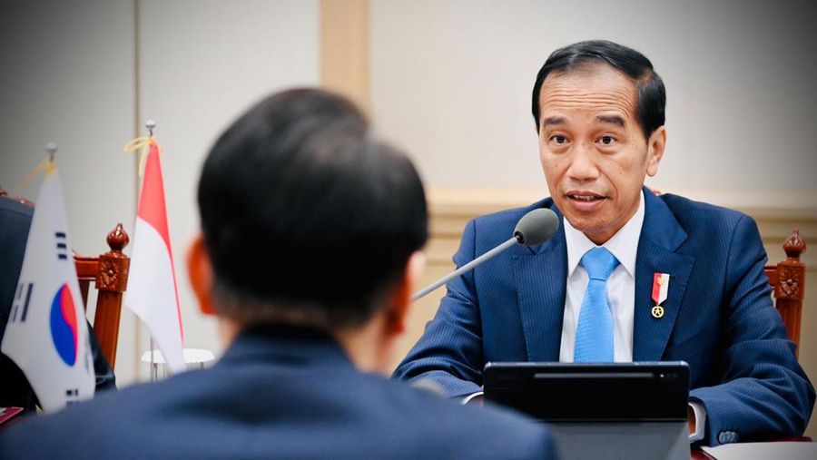 Presiden Joko Widodo melakukan pertemuan dengan Presiden Korea Selatan Yoon Suk-yeol di Kantor Kepresidenan Yongsan, Seoul, Kamis sore, 28 Juli 2022. Presiden Jokowi tiba dan disambut langsung oleh Presiden Yoon. (Dok: Biro Pers Sekretariat Presiden)