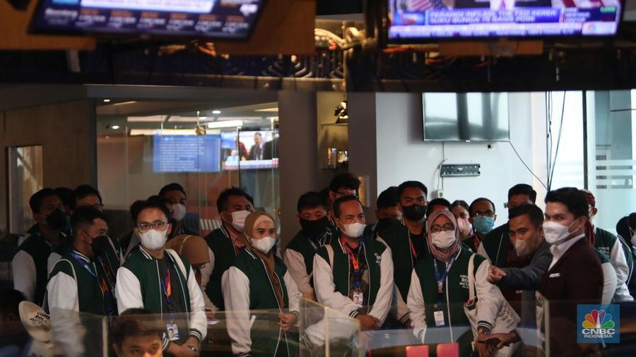 Chairman CT Corp Chairul Tanjung di acara Tanda Syukur 60th si Anak Singkong. Acara itu digelar dalam rangkaian program Tanda Syukur memperingati ulang tahun ke-60 Chairul Tanjung. (CNBC Indonesia/Muhammad Sabki)