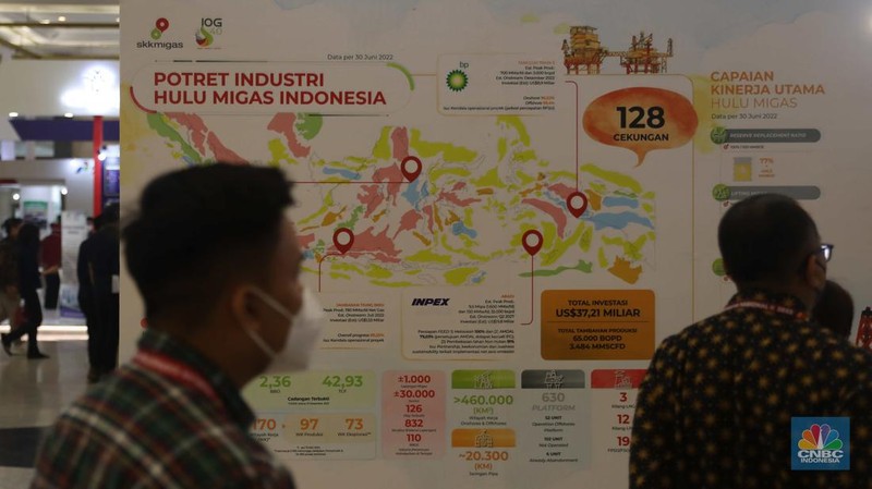 UMKM hasil binaan dari berbagai Industri Migas yang ikut di acara Forum Kapasitas Nasional II 2022 di Jakarta, Kamis, (28/7/2022). (CNBC Indonesia/Muhammad Sabki)