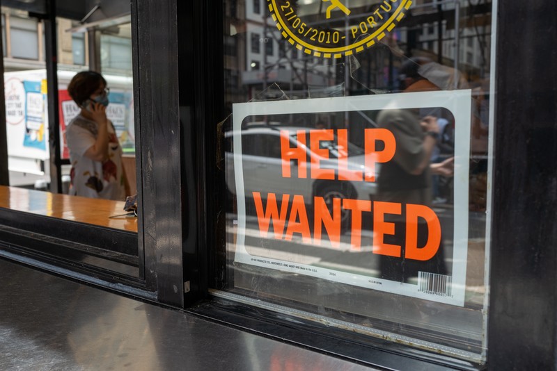 1242165534 NEW YORK, NEW YORK - JULY 28: Travelers move through the Moynihan Train Hall in Manhattan on July 28, 2022 in New York City. The Commerce Department said on Thursday that the nation's Gross Domestic Product (GDP) fell 0.2 percent in the second quarter. With two GDP declines in a row, many economists fear that the United States could be entering a recession. (Photo by Spencer Platt/Getty Images