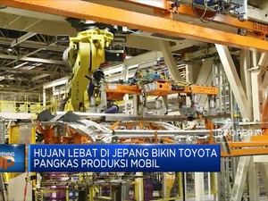 Hujan Lebat di Jepang Bikin Toyota Pangkas Produksi Mobil