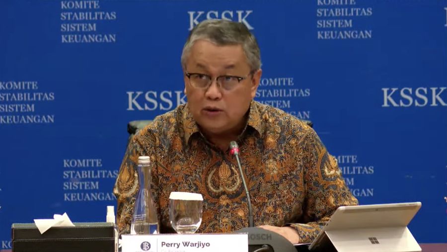 Gubernur Bank Indonesia Perry Warjiyo dalam Acara Konferensi Pers: Hasil Rapat Berkala III KSSK 2022 (Tangkapan Layar Youtube Kementerian Keuangan RI)
