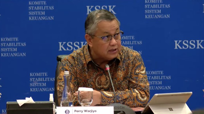 Gubernur Bank Indonesia Perry Warjiyo dalam Acara Konferensi Pers: Hasil Rapat Berkala III KSSK 2022 (Tangkapan Layar Youtube Kementerian Keuangan RI)
