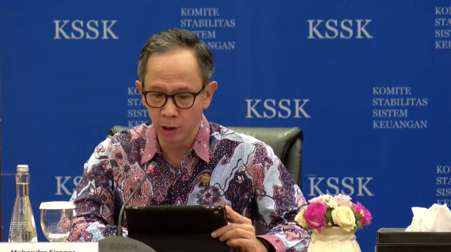 Ketua OJK Mahendra Siregar dalam Acara Konferensi Pers: Hasil Rapat Berkala III KSSK 2022 (Tangkapan Layar Youtube Kementerian Keuangan RI)