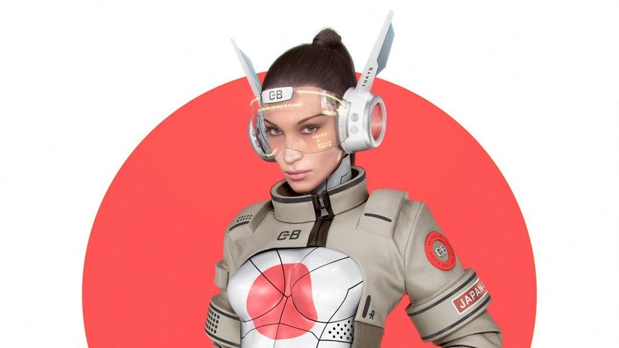 An image from CY-B3LLA, model Bella Hadid’s new NFT collection is seen in this undated handout image obtained by Reuters on July 22, 2022. reBASE/Handout via REUTERS ATTENTION EDITORS- THIS IMAGE HAS BEEN SUPPLIED BY A THIRD PARTY. MANDATORY CREDIT NO RESALES. NO ARCHIVES