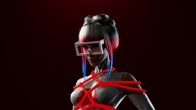 An image from CY-B3LLA, model Bella Hadid?s new NFT collection is seen in this undated handout image obtained by Reuters on July 22, 2022. reBASE/Handout via REUTERS ATTENTION EDITORS- THIS IMAGE HAS BEEN SUPPLIED BY A THIRD PARTY. MANDATORY CREDIT NO RESALES. NO ARCHIVES