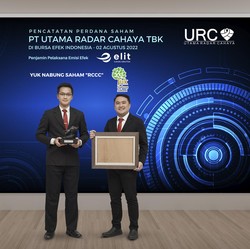Debut di BEI, Saham Utama Radar Cahaya (RCCC) Ambles 5,19%