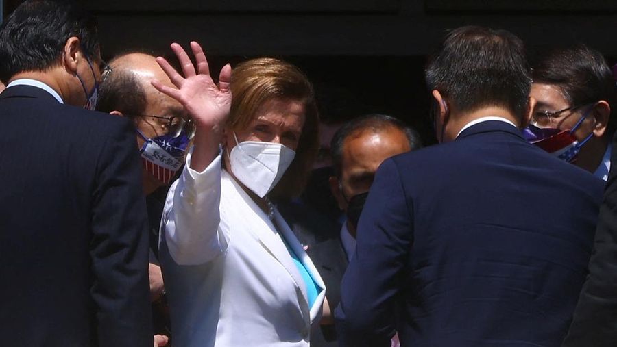 U.S. House of Representatives Speaker Nancy Pelosi visits the parliament in Taipei, Taiwan August 3, 2022. REUTERS/Ann Wang