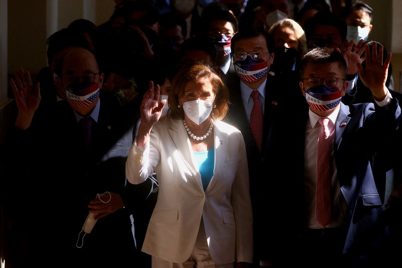 U.S. House of Representatives Speaker Nancy Pelosi visits the parliament in Taipei, Taiwan August 3, 2022. REUTERS/Ann Wang