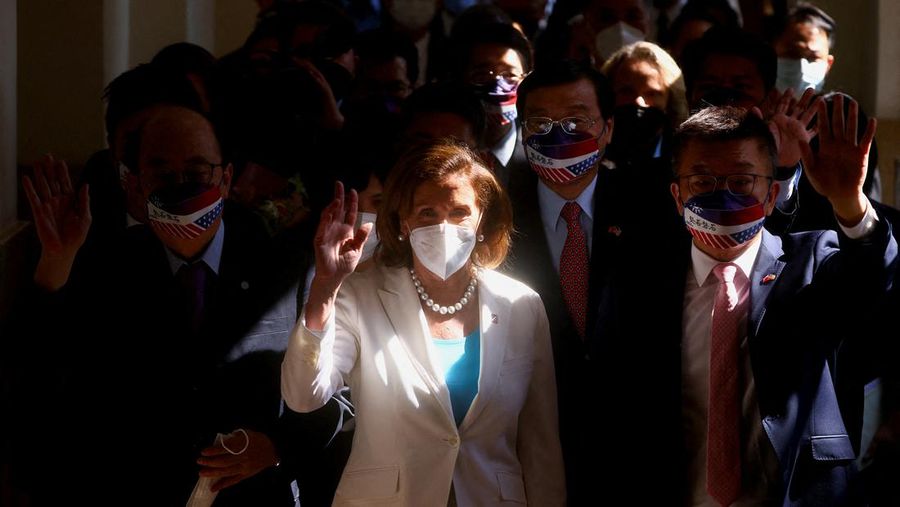 U.S. House of Representatives Speaker Nancy Pelosi visits the parliament in Taipei, Taiwan August 3, 2022. REUTERS/Ann Wang