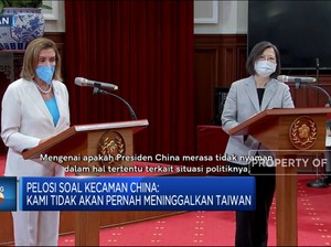 Dikecam China, Pelosi: Kami Tidak Akan Tinggalkan Taiwan