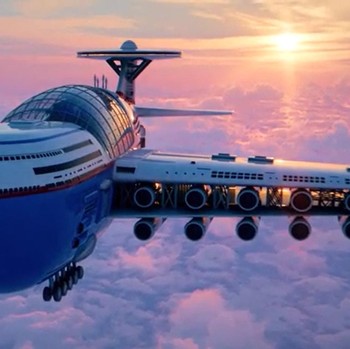 Intip Hotel Terbang Tenaga Nuklir, Bisa Tampung 5.000 Tamu