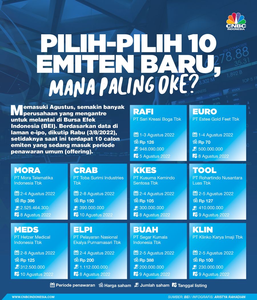 Pilih-Pilih 10 Emiten Baru, Mana Paling Oke?