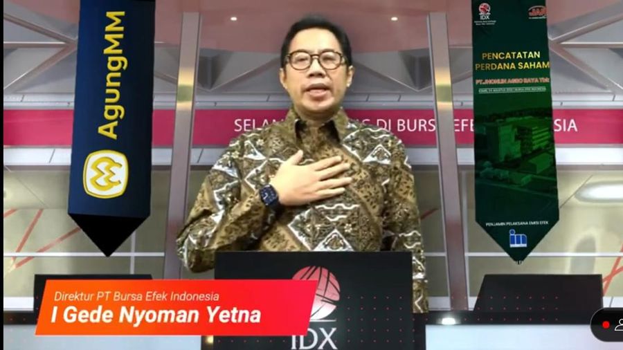 Direktur Penilaian Perusahaan PT Bursa Efek Indonesia (BEI) I Gede Nyoman Yetna Setia. (Tangkapan Layar)
