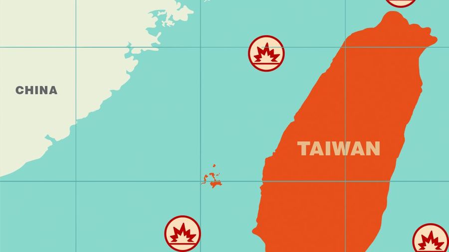 Infografis, Ini 6 Titik Latihan Militer China  di Selat Taiwan