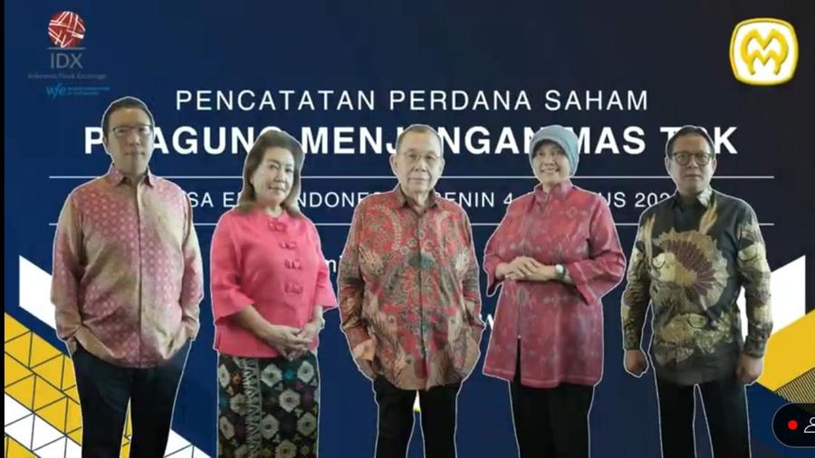 Pencatatan perdana  PT Agung Menjangan Mas Tbk (AMMS). (Tangkapan Layar)