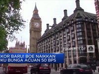 BoE Kerek Suku Bunga 50 BPS, Kenaikan Tertinggi Sejak 1995