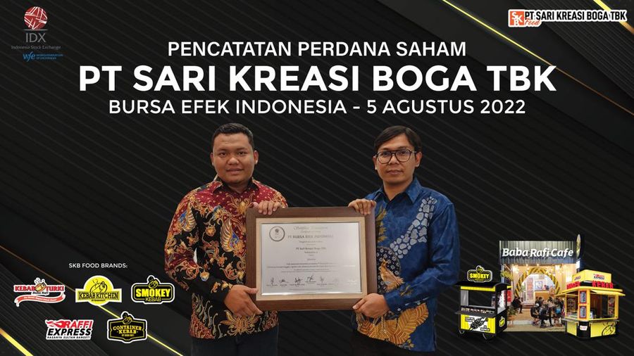 Pencatatan Perdana PT Sari Kreasi Boga Tbk. (RAFI). (ist)