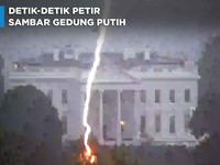Penampakan Detik-detik Petir Menyambar Gedung Putih
