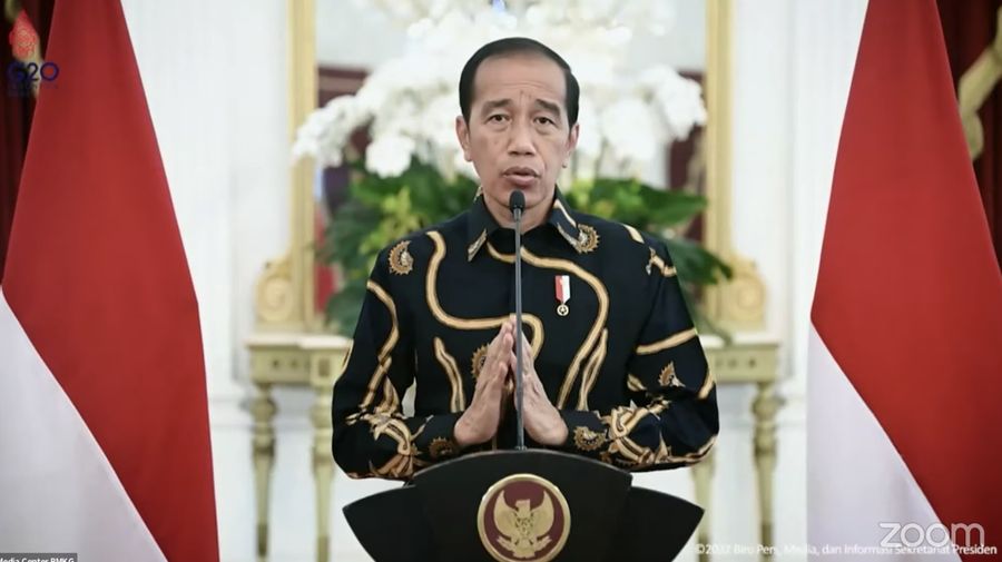 Presiden Joko Widodo (Jokowi) Saat Rakornas BMKG 2022. (Tangkapan Layar)