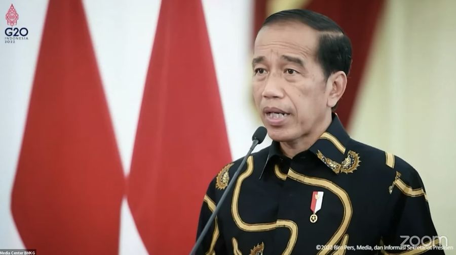 Presiden Joko Widodo (Jokowi) Saat Rakornas BMKG 2022. (Tangkapan Layar)