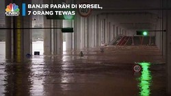 Banjir Parah Lumpuhkan Seoul Korsel, 7 Orang Tewas